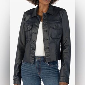 Kut from the Kloth Kara coated faux leather jacket